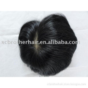 Hot sale 100% human hair men's toupee with french lace